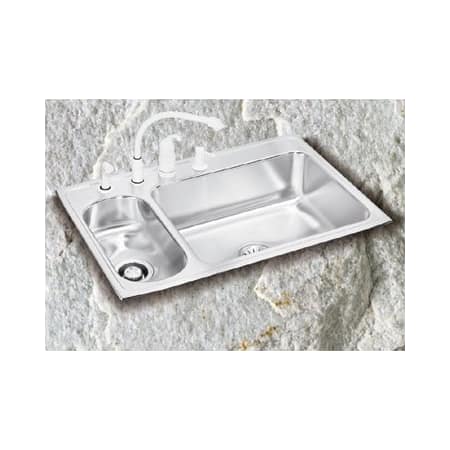 A large image of the Elkay LMR3322 No Faucet Holes
