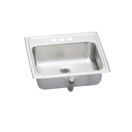 A large image of the Elkay PSLVR1917LO 1 Faucet Hole