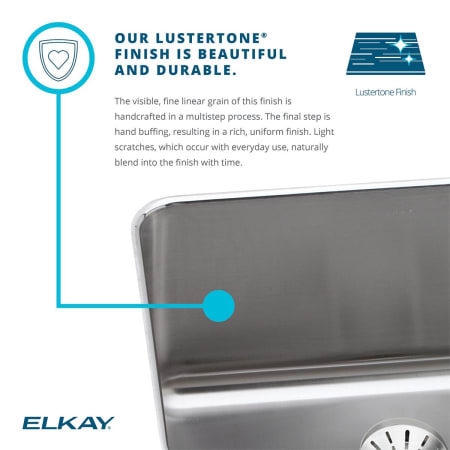 A large image of the Elkay BLGR1515 Elkay-BLGR1515-Lustertone Infographic