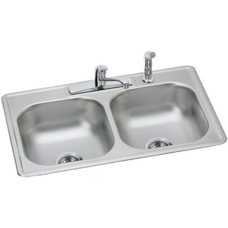 A large image of the Elkay DD233224DF 4 Faucet Holes