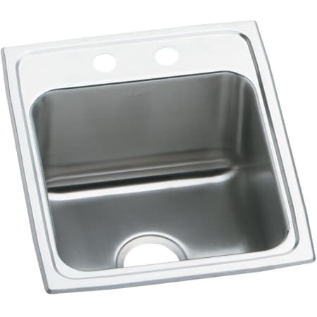 A large image of the Elkay DLR172010 2 Faucet Holes