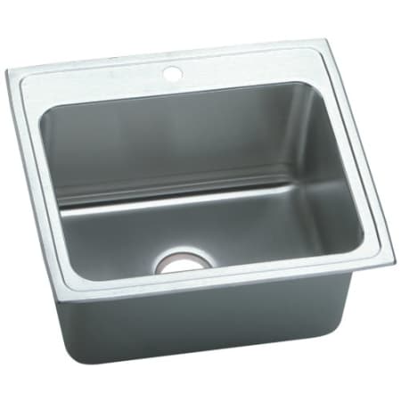A large image of the Elkay DLRQ252212 1 Faucet Hole