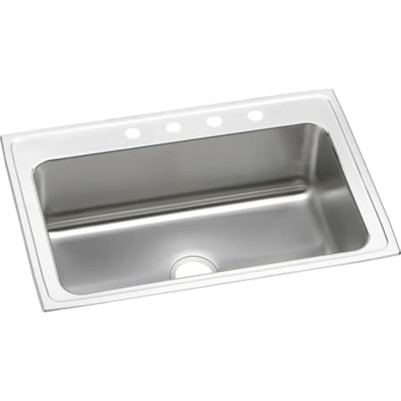 A large image of the Elkay DLRS332210 4 Faucet Holes