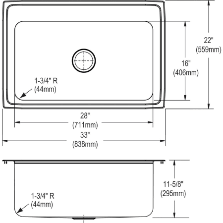 A large image of the Elkay DLRS332212 Alternate View