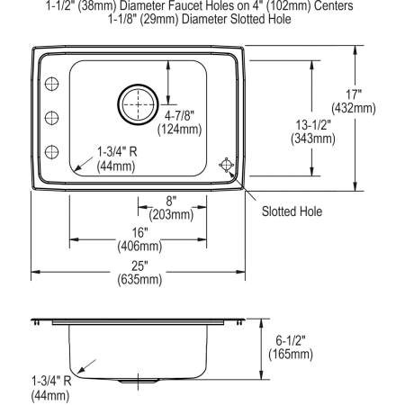 A large image of the Elkay DRKAD251765C Elkay-DRKAD251765C-Specification Image