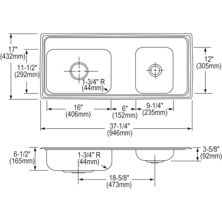 A large image of the Elkay DRKADQ371765R4 Elkay-DRKADQ371765R4-Specification Image