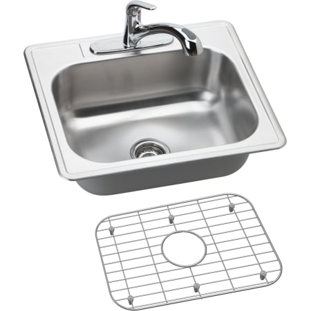 A large image of the Elkay DSE125223DFBG 3 Faucet Holes