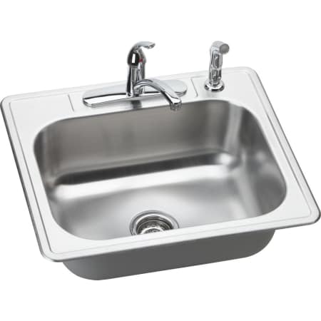 A large image of the Elkay DSE125224DF 4 Faucet Holes