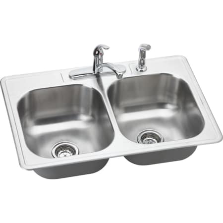 A large image of the Elkay DSE233224DF 4 Faucet Holes