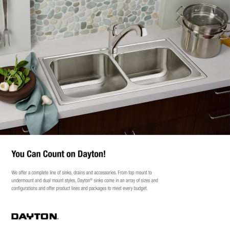 A large image of the Elkay DW1011515 Elkay-DW1011515-Dayton Infographic