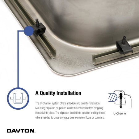 A large image of the Elkay DW1011515 Elkay-DW1011515-Dayton U-Channel Infographic