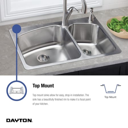 A large image of the Elkay DW1011515 Elkay-DW1011515-Top Mount Infographic