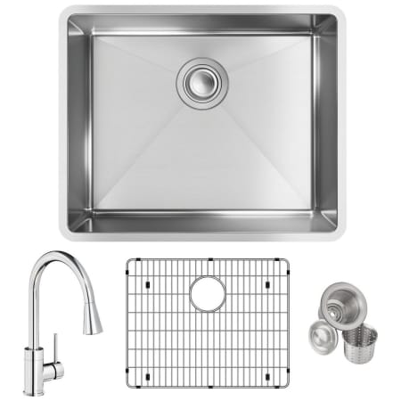 A large image of the Elkay ECTRU21179TFCBC Stainless Steel Sink / Chrome Faucet