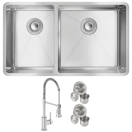 A large image of the Elkay ECTRU32179LTFCC Stainless Steel Sink / Chrome Faucet
