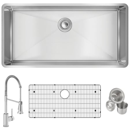 A large image of the Elkay ECTRU35179TFCBC Stainless Steel Sink / Chrome Faucet