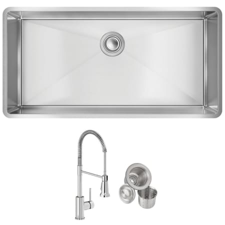 A large image of the Elkay ECTRU35179TFCC Stainless Steel Sink / Chrome Faucet