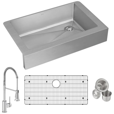 A large image of the Elkay ECTRUF30179RFBC Stainless Steel Sink / Chrome Faucet
