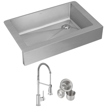 A large image of the Elkay ECTRUF30179RFCC Stainless Steel Sink / Chrome Faucet