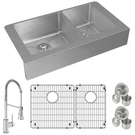 A large image of the Elkay ECTRUF32179RFBC Stainless Steel Sink / Chrome Faucet