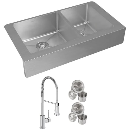 A large image of the Elkay ECTRUF32179RFCC Stainless Steel Sink / Chrome Faucet