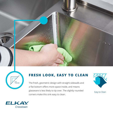 A large image of the Elkay EFRU191610 Elkay-EFRU191610-Easy to Clean