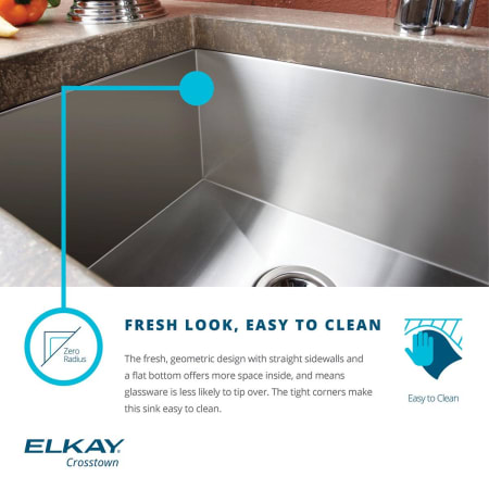 A large image of the Elkay EFU411510DB Elkay-EFU411510DB-Easy to Clean