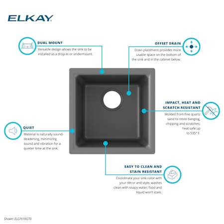 A large image of the Elkay ELG1616 Alternate Image