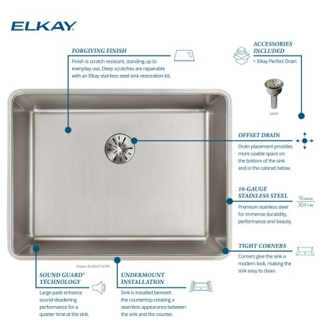 A large image of the Elkay ELUHH2115TPD Alternate View