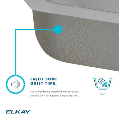A large image of the Elkay LR2522C Elkay-LR2522C-Sound Dampening Infographic