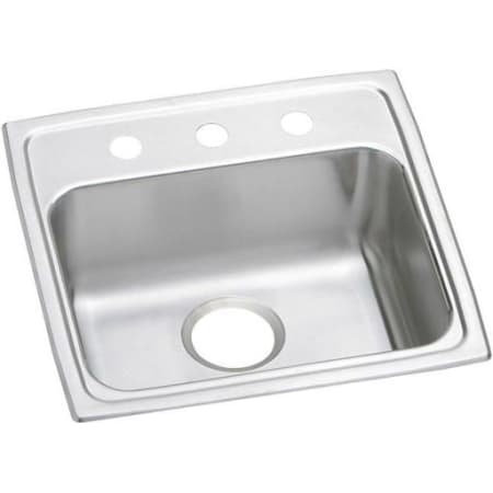 A large image of the Elkay LRAD191850 Stainless Steel - 3 Faucet Holes