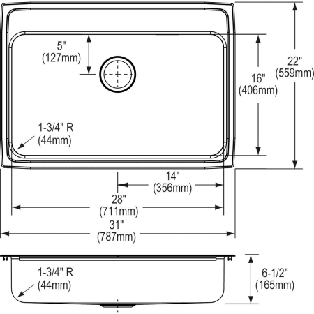 A large image of the Elkay LRAD312265 Alternate View