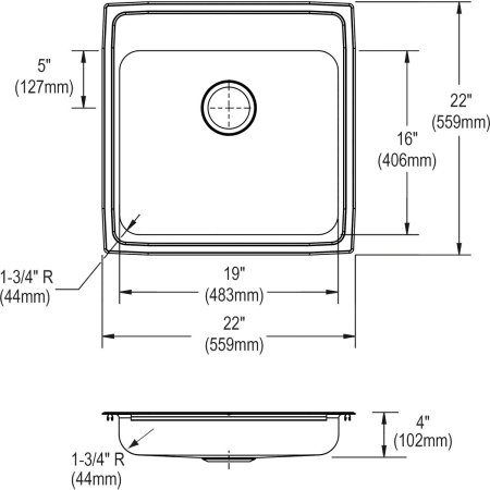 A large image of the Elkay LRADQ222240MR2 Elkay-LRADQ222240MR2-Specification Image