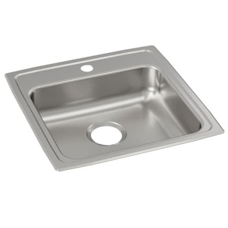 A large image of the Elkay LRAD191950 Stainless Steel - 1 Faucet Hole