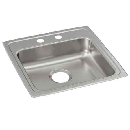 A large image of the Elkay LRAD191950 Stainless Steel - 2 Faucet Holes