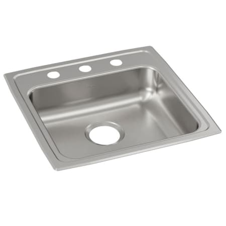 A large image of the Elkay LRAD191950 Stainless Steel - 3 Faucet Holes