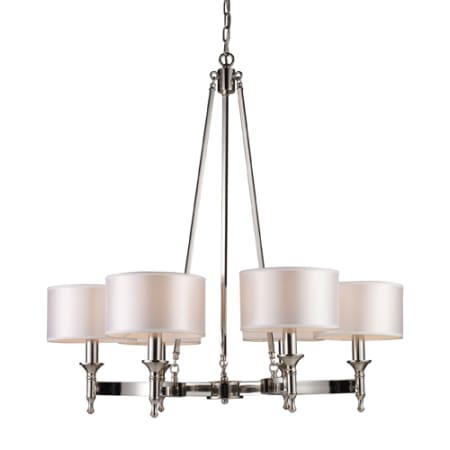 Elk Lighting 10123 6 Polished Nickel Six Light Chandelier From The Elk Lighting 10123 6
