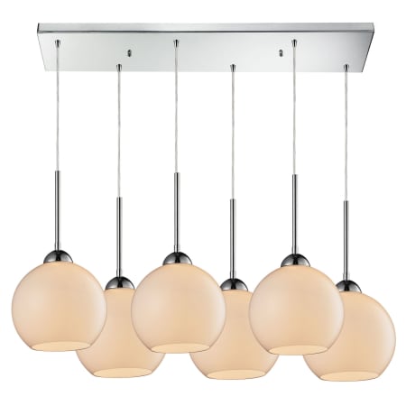 A large image of the Elk Lighting 10240/6RC-WH Polished Chrome