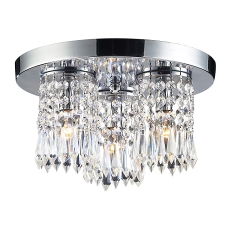 A large image of the Elk Lighting 1990/3 Polished Chrome / Clear