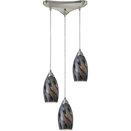 A large image of the Elk Lighting 20001/3 Satin Nickel / Smoke