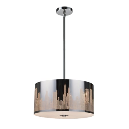 A large image of the Elk Lighting 31038/3 Polished Stainless Steel