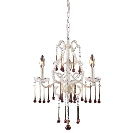 A large image of the Elk Lighting 4001/3 Antique White / Amber