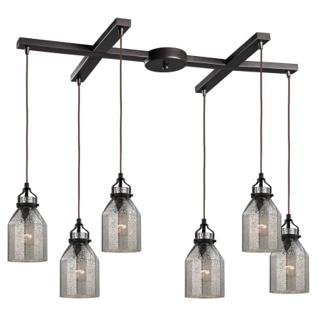 A large image of the Elk Lighting 46009/6RC Oil Rubbed Bronze