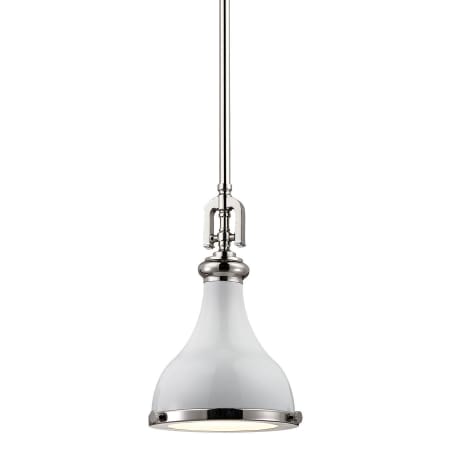 A large image of the Elk Lighting 57040/1 Polished Nickel / Gloss White