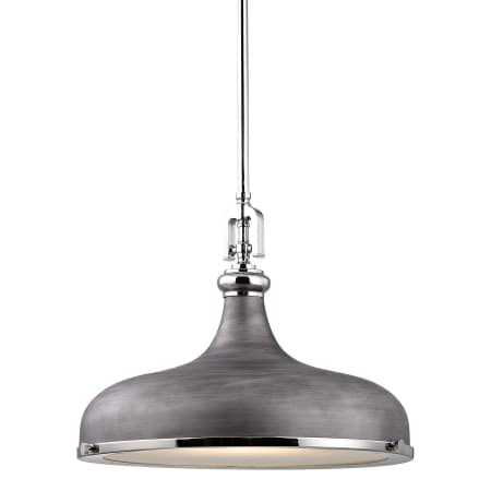 A large image of the Elk Lighting 57082/1 Polished Nickel / Weathered Zinc