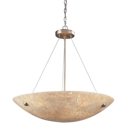 A large image of the Elk Lighting 8887/6 Pearl Stone / Satin Nickel
