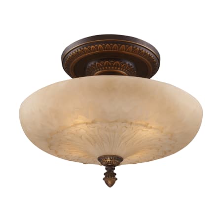 lighting elk restoration flush semi ceiling agb light fixture bronze golden four close indoor