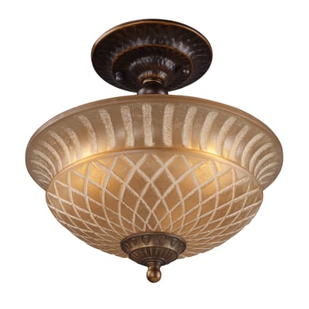 lighting elk restoration flush semi fixture ceiling agb light bronze golden westmore westchester frosted mount glass three antique lightingdirect indoor