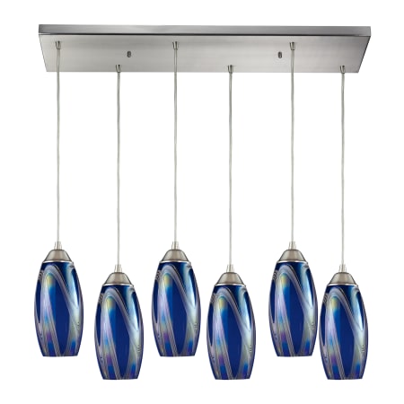 A large image of the Elk Lighting 10076/6RC Storm Blue