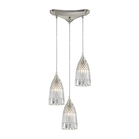 A large image of the Elk Lighting 10458/3 Satin Nickel