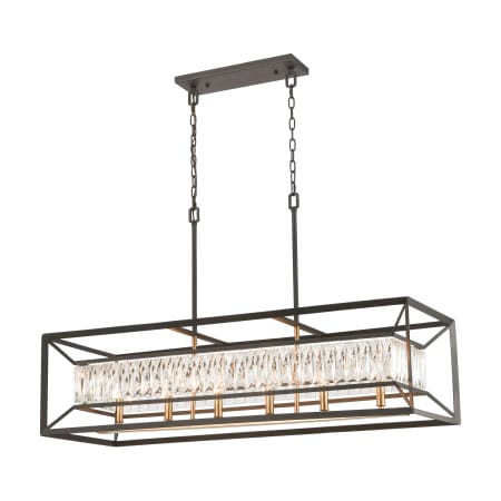 A large image of the Elk Lighting 11186/6 Charcoal / Satin Brass